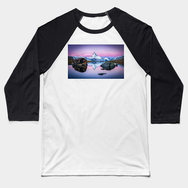 Zermatt, Switzerland Baseball T-Shirt by BokeeLee